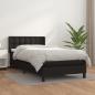 Preview: ARDEBO.de - Boxspringbett mit Matratze Schwarz 90x200 cm Kunstleder