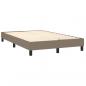 Preview: Boxspringbett mit Matratze & LED Taupe 120x200 cm Stoff