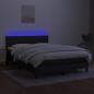 Preview: Boxspringbett mit Matratze & LED Schwarz 140x200 cm Stoff