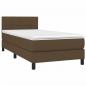 Preview: Boxspringbett mit Matratze & LED Dunkelbraun 80x200 cm Stoff