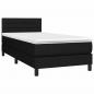 Preview: Boxspringbett mit Matratze & LED Schwarz 80x200 cm Stoff