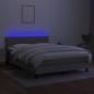 Preview: Boxspringbett mit Matratze & LED Hellgrau 140x200 cm Stoff