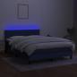 Preview: Boxspringbett mit Matratze & LED Blau 140x200 cm Stoff