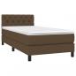 Preview: Boxspringbett mit Matratze & LED Dunkelbraun 80x200 cm Stoff