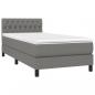 Preview: Boxspringbett mit Matratze & LED Dunkelgrau 90x200 cm Stoff