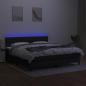 Preview: Boxspringbett mit Matratze & LED Schwarz 160x200 cm Stoff