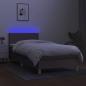 Preview: Boxspringbett mit Matratze & LED Taupe 90x200 cm Stoff