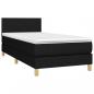 Preview: Boxspringbett mit Matratze & LED Schwarz 100x200 cm Stoff