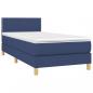 Preview: Boxspringbett mit Matratze & LED Blau 90x200 cm Stoff