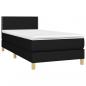 Preview: Boxspringbett mit Matratze & LED Schwarz 100x200 cm Stoff