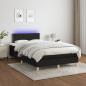 Preview: ARDEBO.de - Boxspringbett mit Matratze & LED Schwarz 120x200 cm Stoff