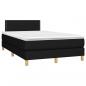 Preview: Boxspringbett mit Matratze & LED Schwarz 120x200 cm Stoff