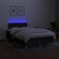 Preview: Boxspringbett mit Matratze & LED Schwarz 120x200 cm Stoff