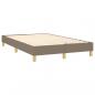 Preview: Boxspringbett mit Matratze & LED Taupe 120x200 cm Stoff