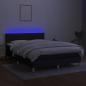 Preview: Boxspringbett mit Matratze & LED Schwarz 140x200 cm Stoff