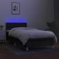 Preview: Boxspringbett mit Matratze & LED Schwarz 90x200 cm Stoff