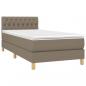 Preview: Boxspringbett mit Matratze & LED Taupe 90x200 cm Stoff 