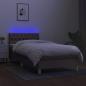 Preview: Boxspringbett mit Matratze & LED Taupe 90x200 cm Stoff 