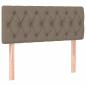 Preview: Boxspringbett mit Matratze & LED Taupe 90x200 cm Stoff 