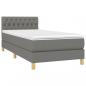 Preview: Boxspringbett mit Matratze & LED Dunkelgrau 100x200 cm Stoff