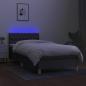 Preview: Boxspringbett mit Matratze & LED Dunkelgrau 100x200 cm Stoff