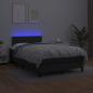 Preview: Boxspringbett mit Matratze & LED Schwarz 120x200 cm Kunstleder