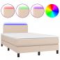 Preview: Boxspringbett mit Matratze & LED Cappuccino-Braun 120x200cm