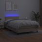 Preview: Boxspringbett mit Matratze & LED Cappuccino-Braun 120x200cm