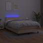 Preview: Boxspringbett mit Matratze & LED Cappuccino-Braun 120x200cm