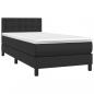 Preview: Boxspringbett mit Matratze & LED Schwarz 80x200 cm Kunstleder