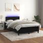 Preview: ARDEBO.de - Boxspringbett mit Matratze & LED Schwarz 120x200 cm Samt