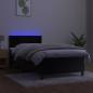 Preview: Boxspringbett mit Matratze & LED Schwarz 100x200 cm Samt