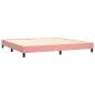 Preview: Boxspringbett mit Matratze & LED Rosa 200x200 cm Samt