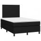 Preview: Boxspringbett mit Matratze & LED Schwarz 120x200 cm Stoff