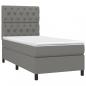 Preview: Boxspringbett mit Matratze & LED Dunkelgrau 80x200 cm Stoff