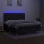 Preview: Boxspringbett mit Matratze & LED Schwarz 180x200 cm Stoff