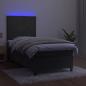 Preview: Boxspringbett mit Matratze & LED Dunkelgrau 80x200 cm Samt