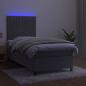 Preview: Boxspringbett mit Matratze & LED Hellgrau 90x190 cm Samt