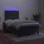 Preview: Boxspringbett mit Matratze & LED Schwarz 120x200 cm Samt