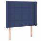 Preview: Boxspringbett mit Matratze & LED Blau 90x190 cm Stoff