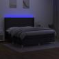 Preview: Boxspringbett mit Matratze & LED Schwarz 160x200 cm Stoff