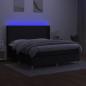 Preview: Boxspringbett mit Matratze & LED Schwarz 180x200 cm Stoff