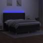 Preview: Boxspringbett mit Matratze & LED Schwarz 180x200 cm Stoff