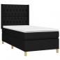 Preview: Boxspringbett mit Matratze & LED Schwarz 90x200 cm Stoff 