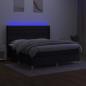 Preview: Boxspringbett mit Matratze & LED Schwarz 180x200 cm Stoff