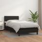 Preview: ARDEBO.de - Boxspringbett mit Matratze Schwarz 80x200 cm Kunstleder