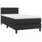 Preview: Boxspringbett mit Matratze Schwarz 80x200 cm Kunstleder