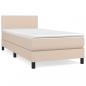 Preview: Boxspringbett mit Matratze Cappuccino-Braun 90x200cm Kunstleder