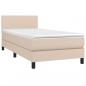 Preview: Boxspringbett mit Matratze Cappuccino-Braun 90x200cm Kunstleder