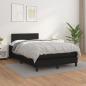 Preview: ARDEBO.de - Boxspringbett mit Matratze Schwarz 120x200 cm Kunstleder